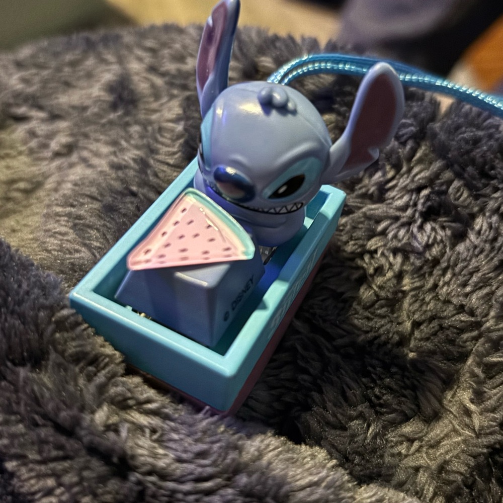 Blue Stitch Keychain with Watermelon
